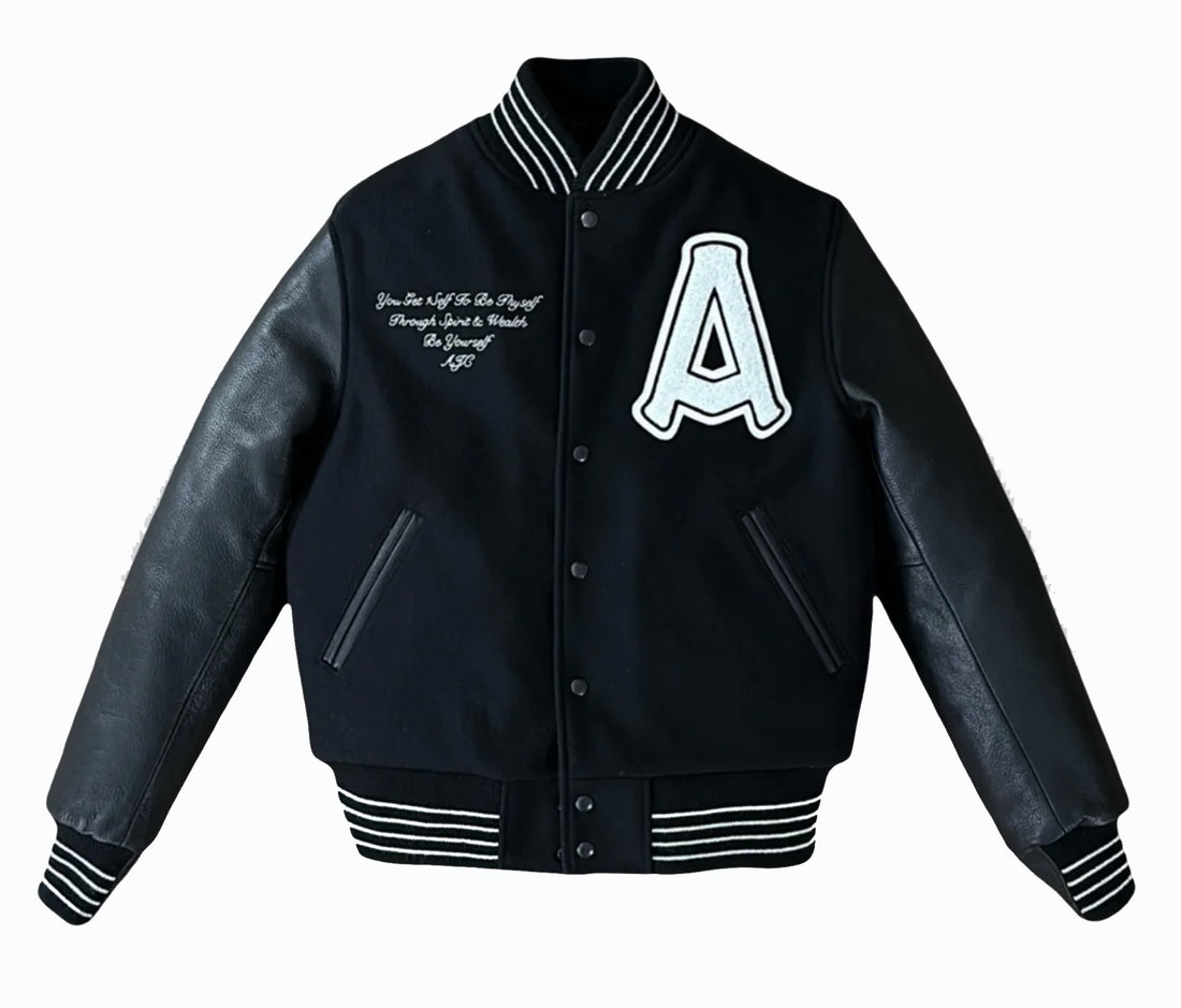 SPIRIT & WEALTH LETTERMAN JACKET