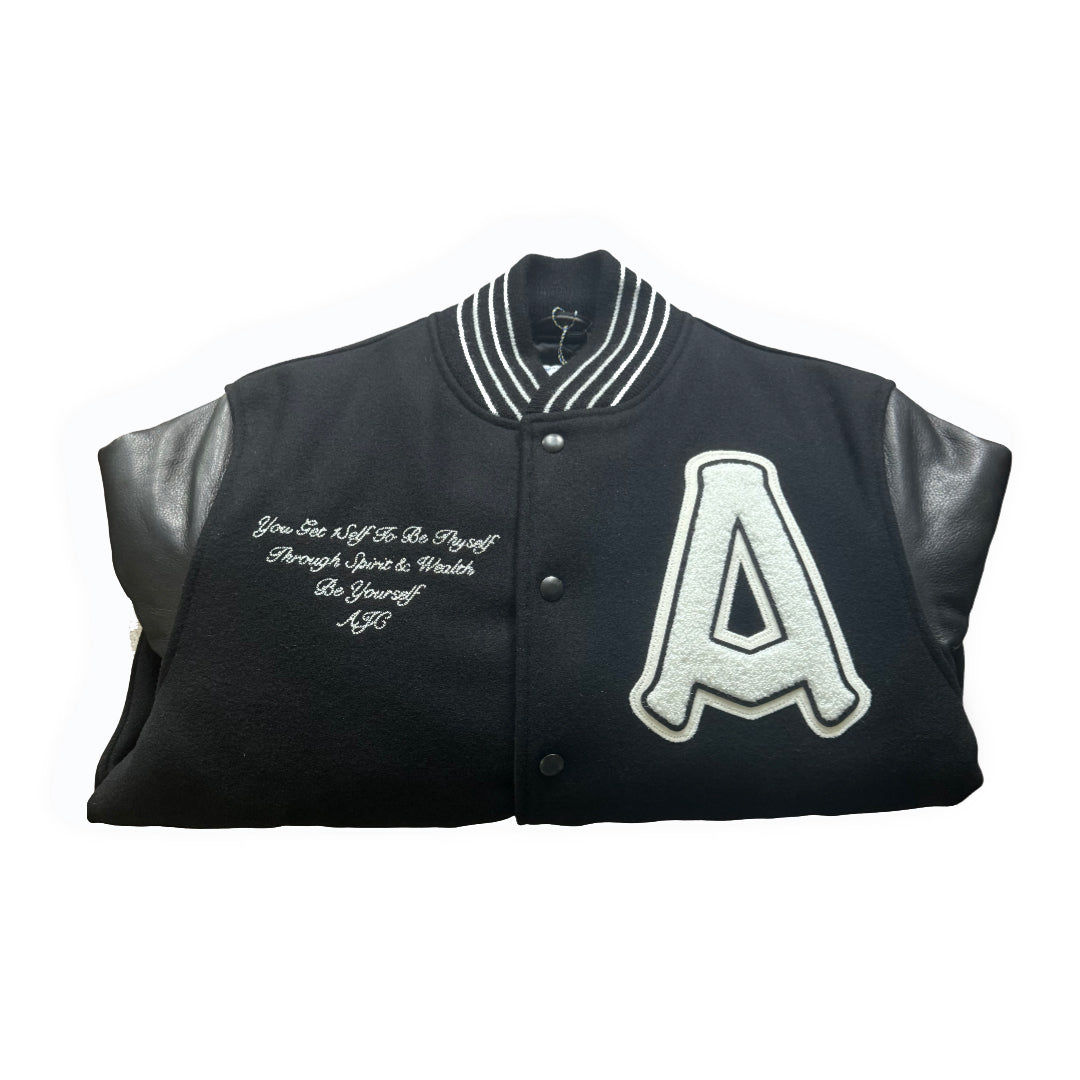 SPIRIT & WEALTH LETTERMAN JACKET