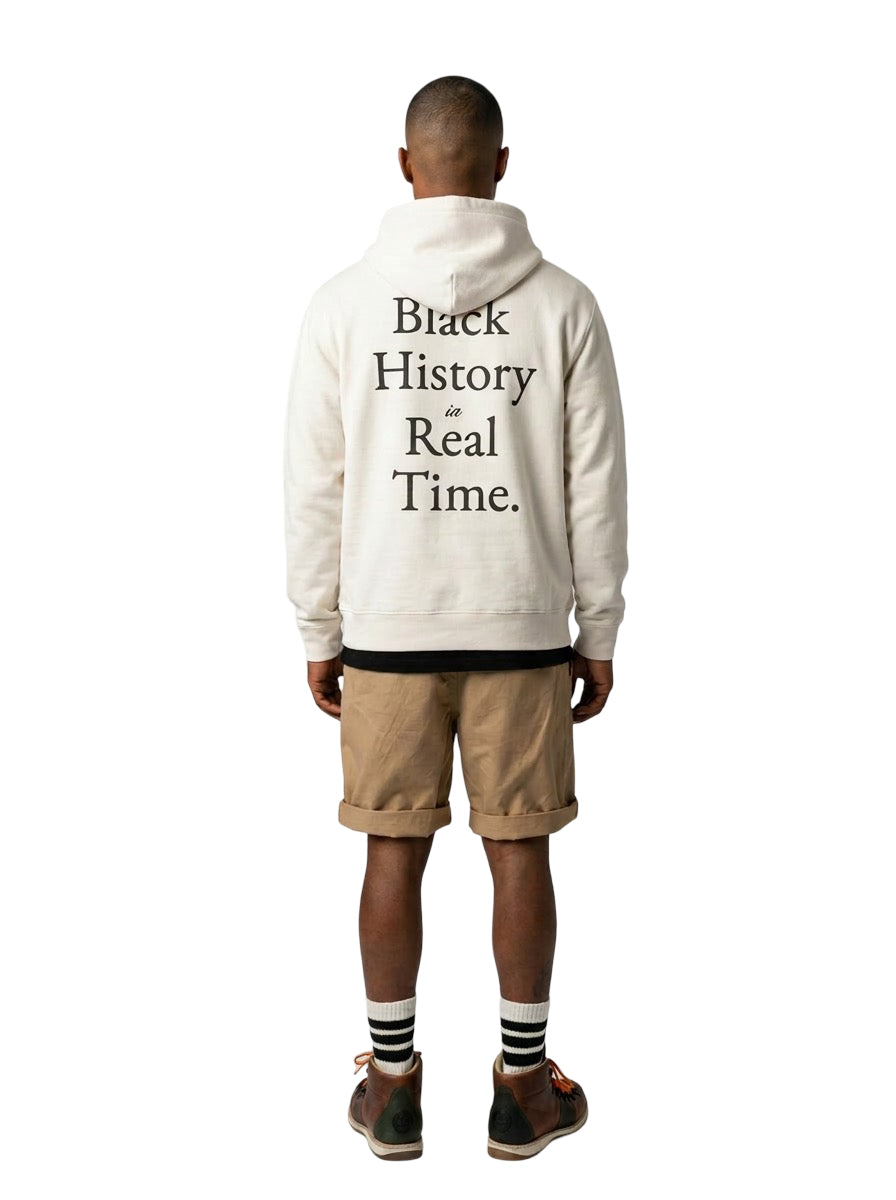 Black History in Real Time Hoodie (Natural)