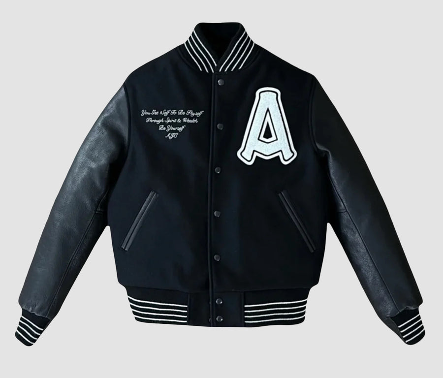 SPIRIT & WEALTH LETTERMAN JACKET
